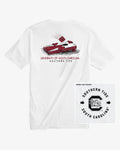 The back view of the FSU Seminoles Cornhole T-Shirt by Southern Tide - Classic White